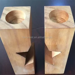 Винтажный пустой контейнер для чая Paulownia подсвечник деревянный набор из 4 деревянных подсвечников под заказ твердой