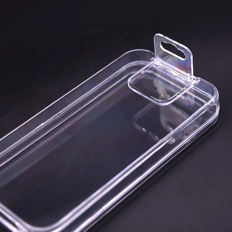 Mobile phone case with hook packaging box, customized wholesale transparent plastic packaging box