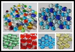 decorative clear back flat glass gems