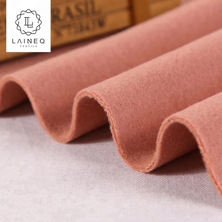 newest solid color soft warm touch high-end heavy soft touch knitted wool fabric