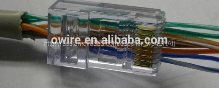 Rj45 модульный разъем 8P8C хрустальные разъемы