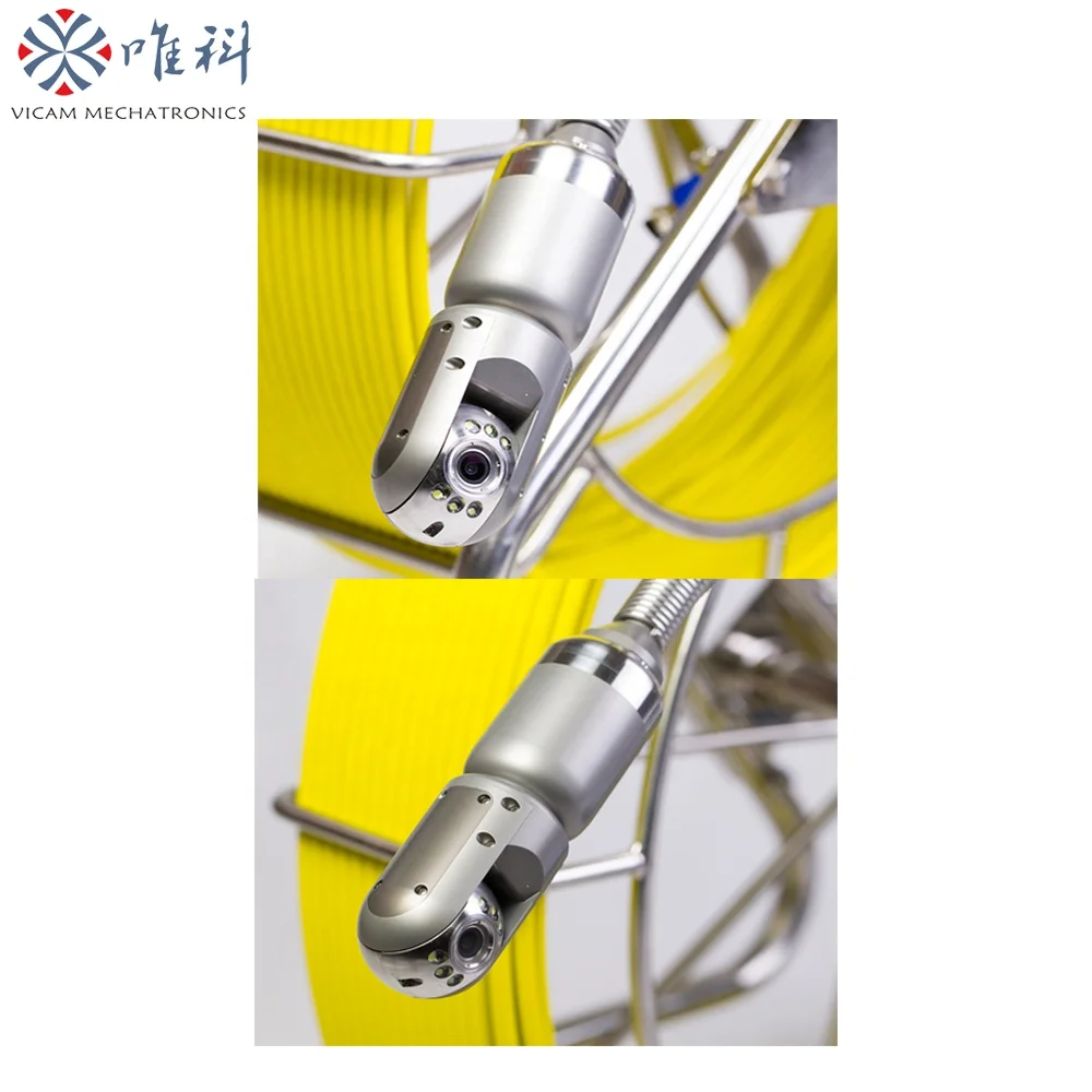 10' LCD 360 Degree Pan/Tilt Sewer Inspection Camera with 100m cable ,wireless keyboard, HD DVR 720P video V10-3288PTN-1