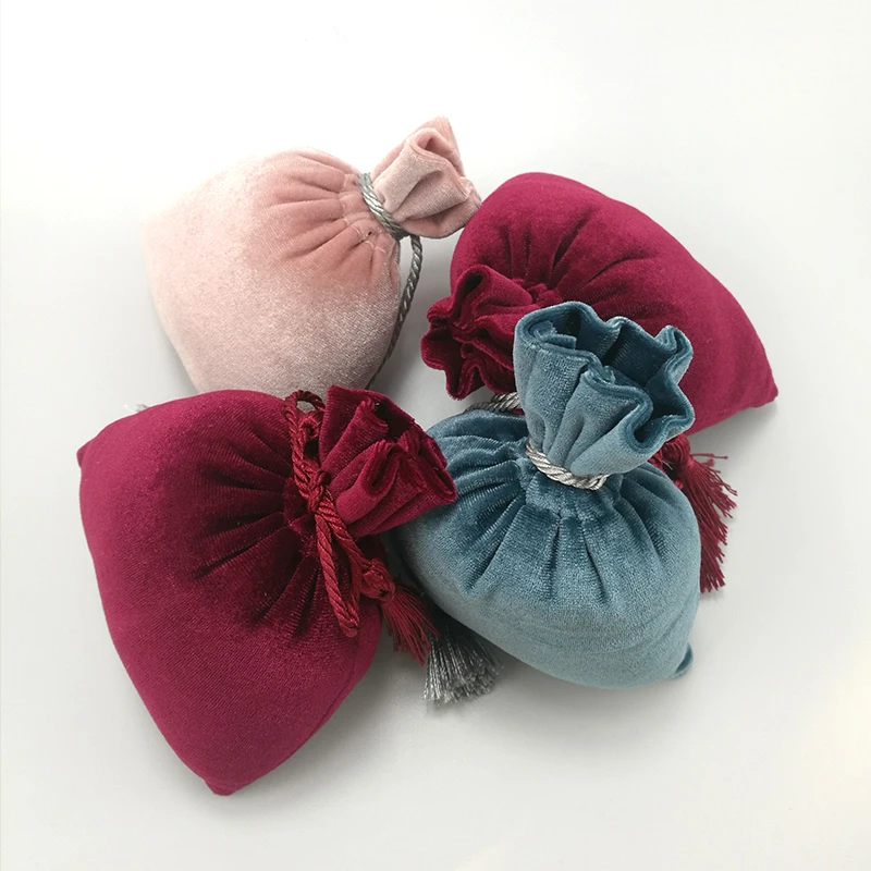 wholesale Velvet Pouches Jewelry Packaging Display Drawstring Packing Gift Bags velvet jewelry pouch