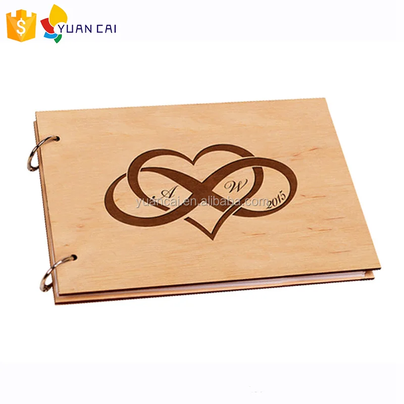 Custom logo new design plywood book cover wooden book Commemorative book