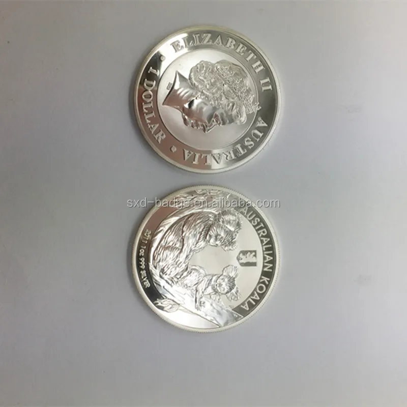 
top quality Australian kookaburra 1 troy oz engraved logo sterling silver coin 