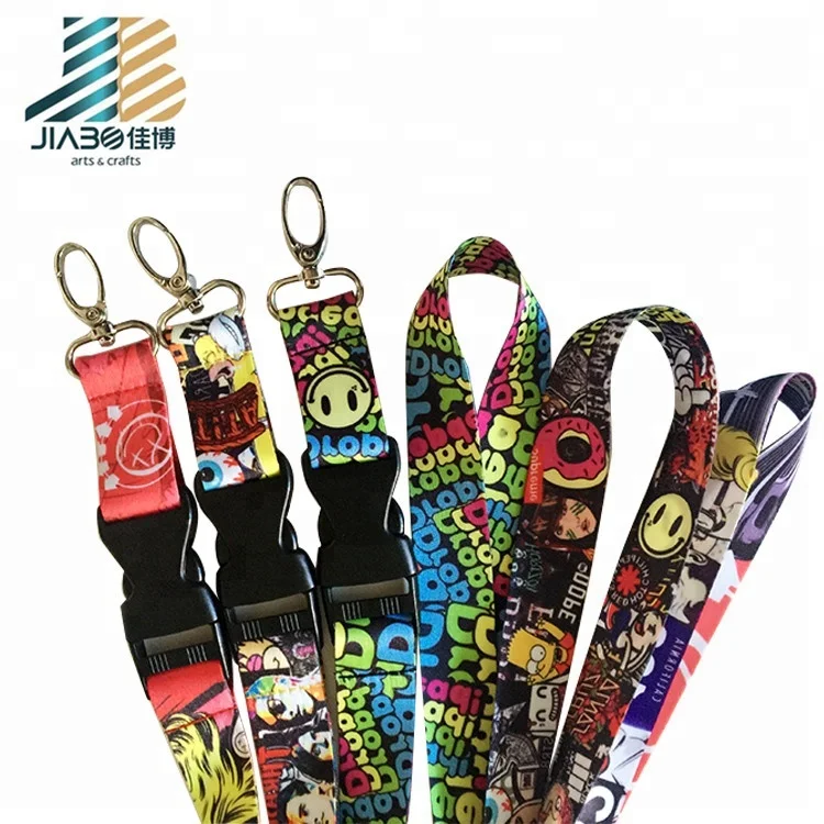 High quality colored custom anime print lanyard lanyard