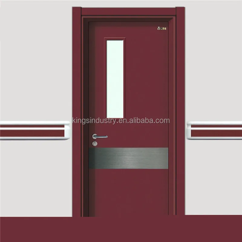 
China Factory Hot Sales Hopital door with 304 Stainless steel Kick Plate lock handle door 