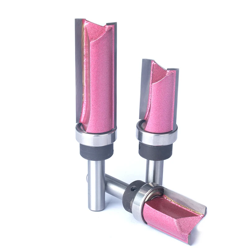 Bearing Flush Trim Router Bit For Wood 8mm Shank Straight Bit Tungsten Woodworking Milling Trimming CNC Cutter Tool