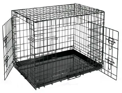 2024 Metal Pet Crate Wire Dog Crate with double doors