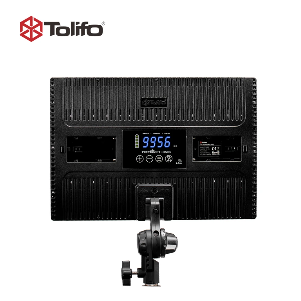 Tolifo PT-650B Ultra Thin 45W Bi-Color Portable Led Panel Photography Light With Remote Control