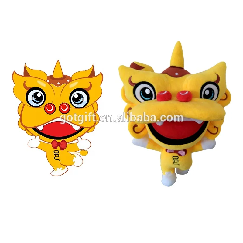 Chinese Popular Plush Animal Toys Lion Dance Plush Toys Stuffed Animal For Kids