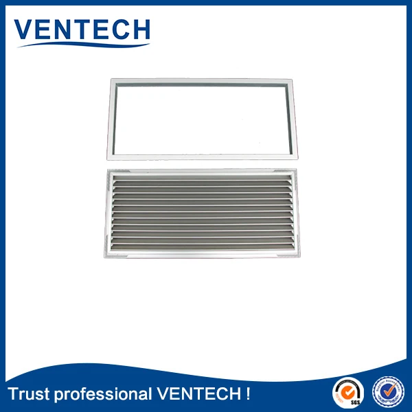 HVAC supply air door ventilation grilles