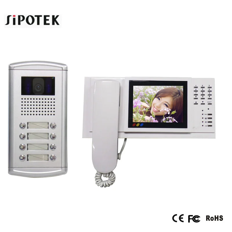 
Traditional handset style Video Door Phone Multi apartments Intercom system with CMOS camera PBX function ,night vision 