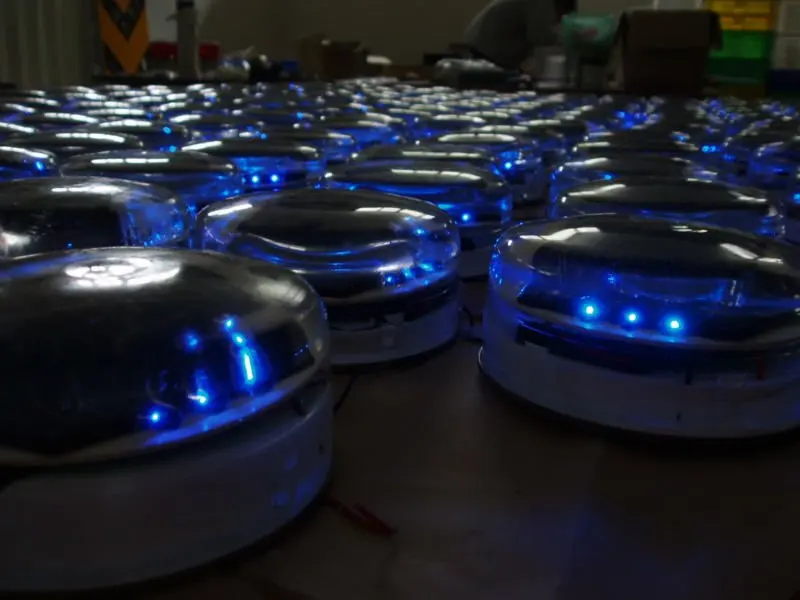 10 cm Solar Glass Road Studs VIALETA DE LED Solares 20 TONS