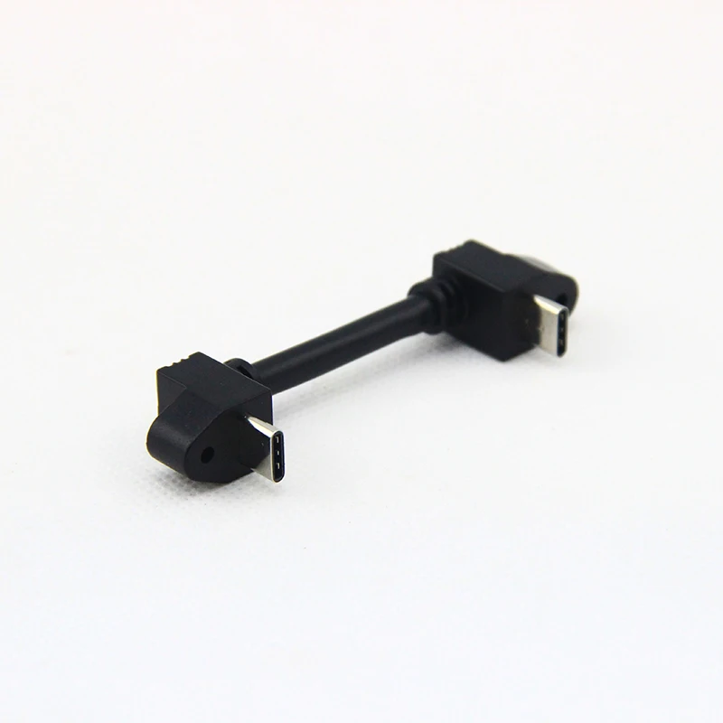 180 Degree Up angle Screw locking USB 3.1Type C to Type C Cable
