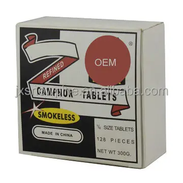 
Hot sale Camphor tablet,purity 96%,1/12oz/piece,300g/box 