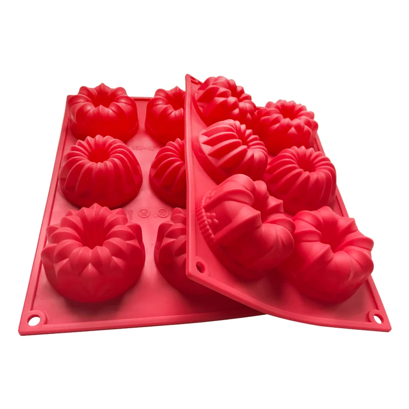 Cake Pan Silicone Cake Mold-6 Cavities Baking Mold, Bakeware Nonstick Silicone Cake Tools Moulds 100pcs Rich Experience 152g