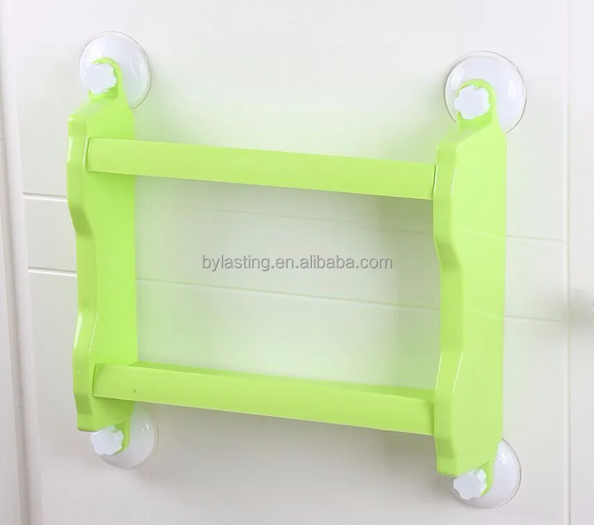 
2 Layers Multi-function Plastic 2 Layers Bathroom & Kitchen Storage Shelf With Super Suction 