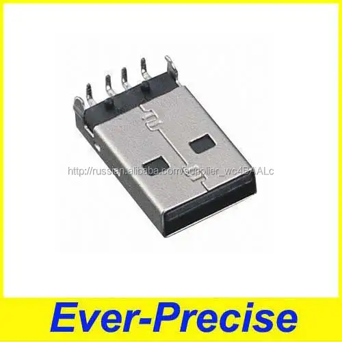 Тип USB мужчина разъем, прямым углом, четыре контактный, SMT / DIP тип USB разъем производителя