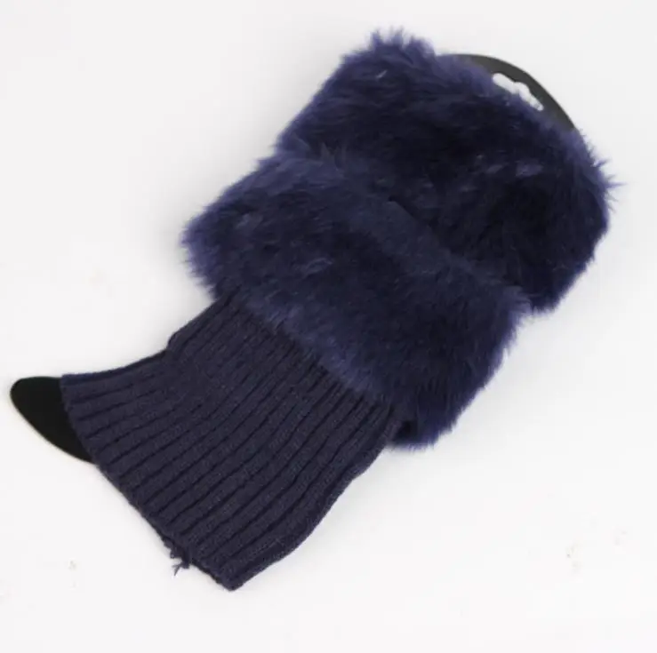 Mongolian Lamb Real Fur Furry Leg Warmers Faux Fur Short For Women