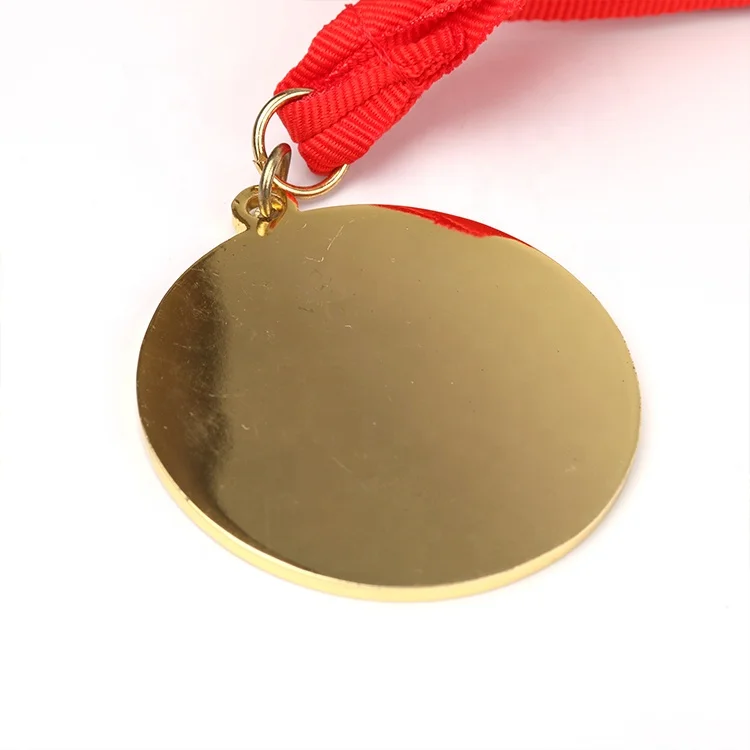 Round Glitter Zinc Alloy Design Custom 3D Enamel Engraved Die Casting Sports Award Metal Medal with Fabric Ribbon