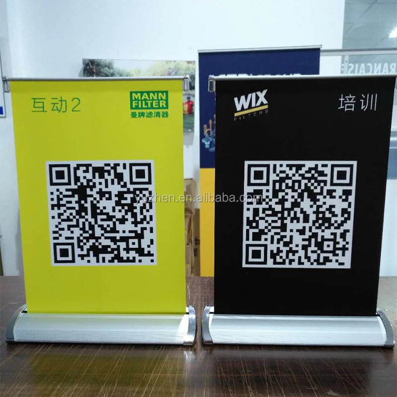 Tabletop Mini Roll up Banner, A3 A4 Desktop Mini Roll Up Banner Stand, high quality level Mini Roll Up Banner Stand