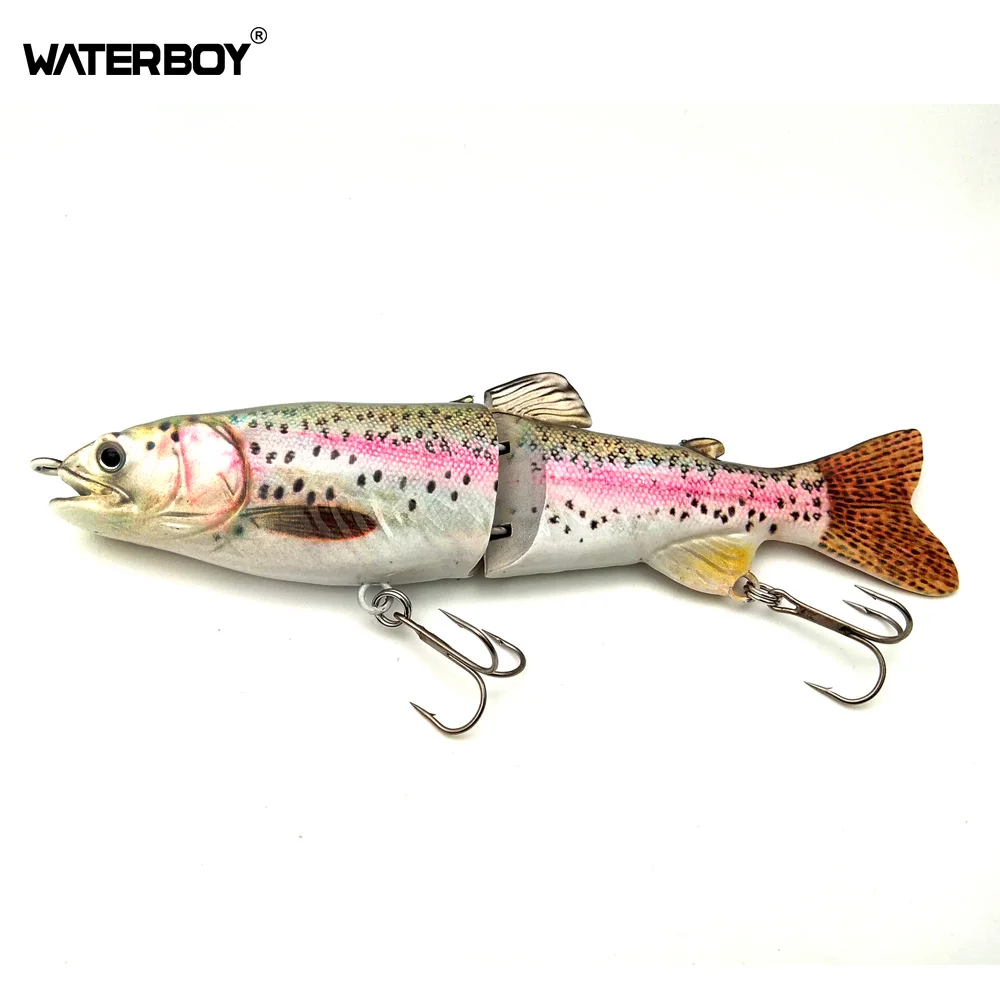 WATERBOY 18cm 68g 2 Segment Multi Jointed Lure Rainbow Trout Fresh Water Slow Sink Fish Bait  Glide S Swimming Fishing Swimbait