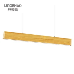 15w hanging lights Indoor decoration wooden lamp led pendent linear light