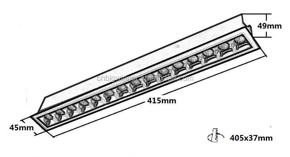 7*2W High quality adjustable led liner light led grille light