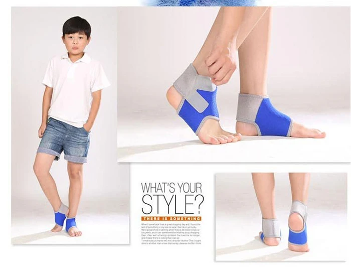 Breathable Adjustable Compression Ankle Foot Support Injury Protection Child Ankle Braces for Kids