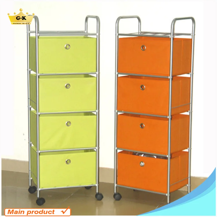 
High Quality Non Woven Fabric Collecting 4 Drawers Cart with 4 Wheels 