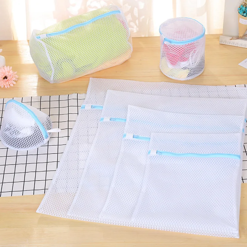 Lingerie Bag for Laundry Delicate Bra Hosiery Garment Effective Protection Mesh Zipper Laundry Washing Machine Bag
