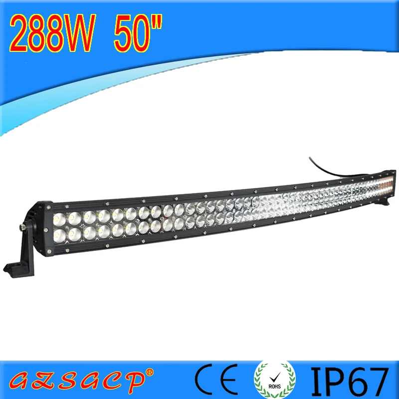 
Curved 288w 50inch led bar light rally off road lights 
