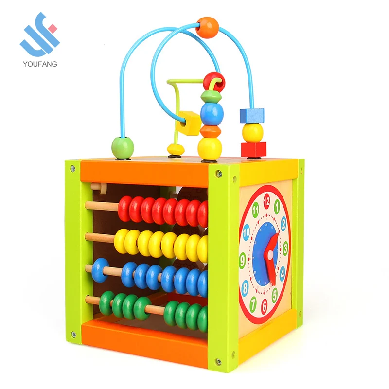 YF-D2878 Wholesale Educational Popular Multifunction Wooden Bead Maze Toy for Kids
