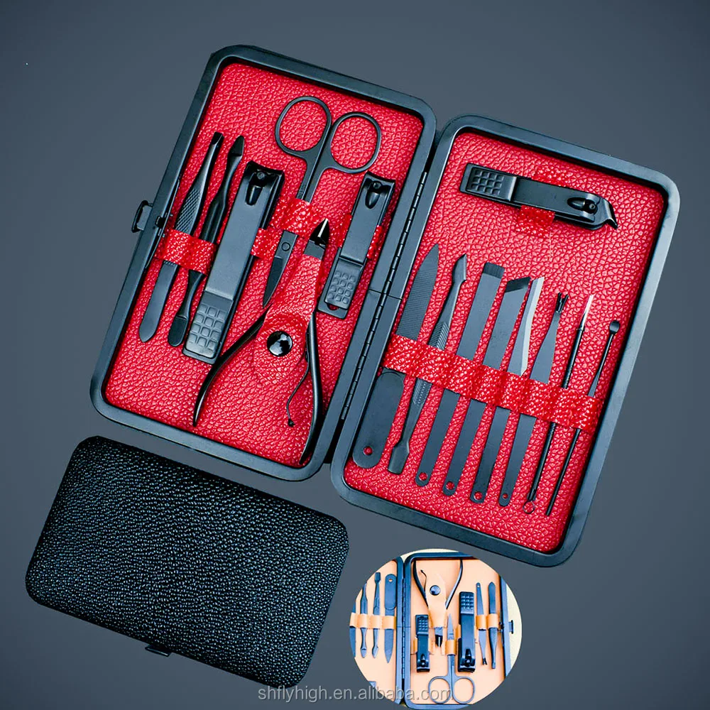 high quality 10 pcs carbon steel manicure kit for business man