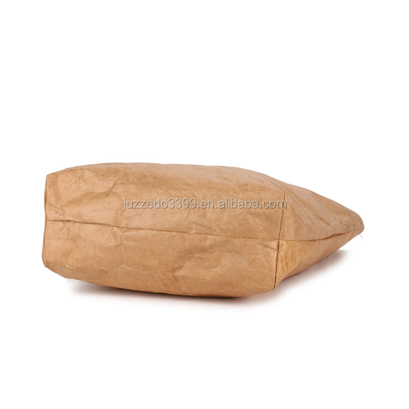 GRS certificate Low price zipper closure Portable Eco-friendly recycled tyvek paper tote shopping bag