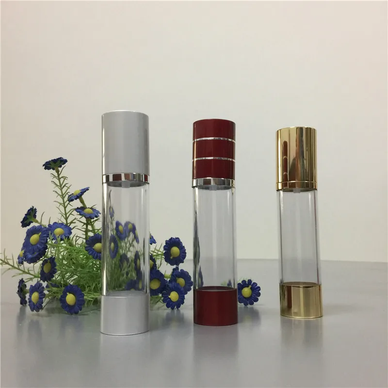 Роскошные косметические безвоздушного насоса бутылки матовое золото