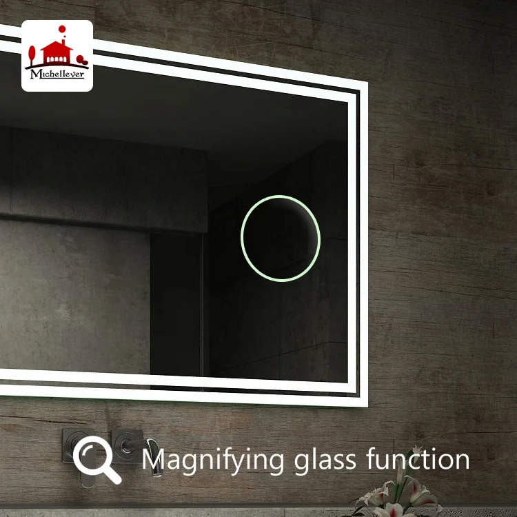 
20x 30 x magnifying mirror with light Bathroom Accessory Led Mirror With Magnifier And Demister Pad 