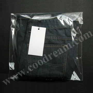 Wholesale cheap clear self adhesive seal clothes opp packing plastic bag /clear poly t-shirt bag