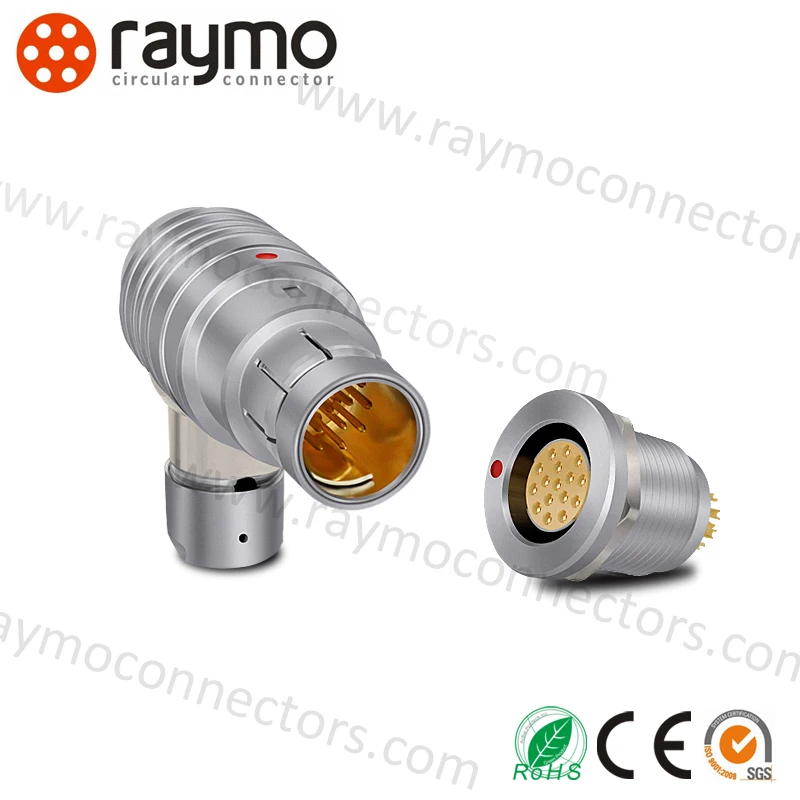 WSO elbow 90 degree connector plug 102 103 1031 104 series multipole type 5 pin male circular connector