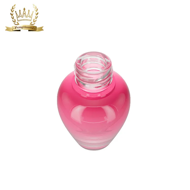 High End Cherry Shape Gradient Cosmetic Jar Luxury Glass Body Lotion Bottle Set New Design Face Care Cream Jars