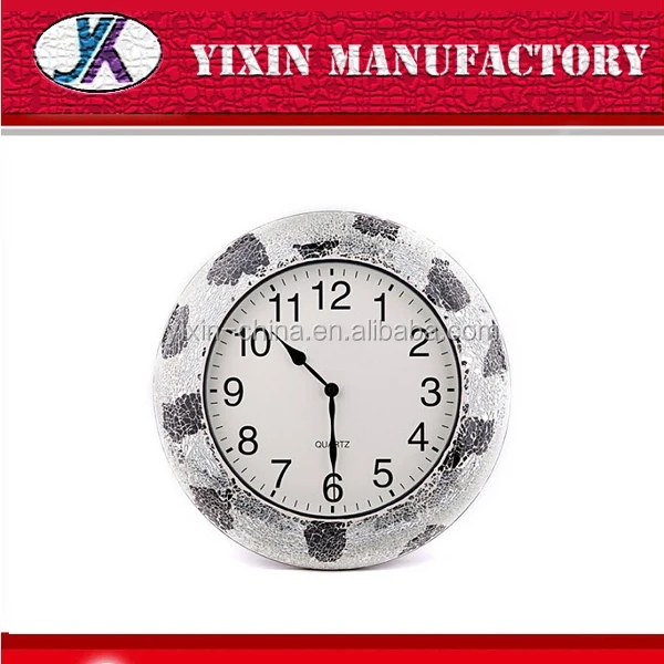 Sea Blue Mixed Color Mosaic Wall Decorative Clock Hot Selling