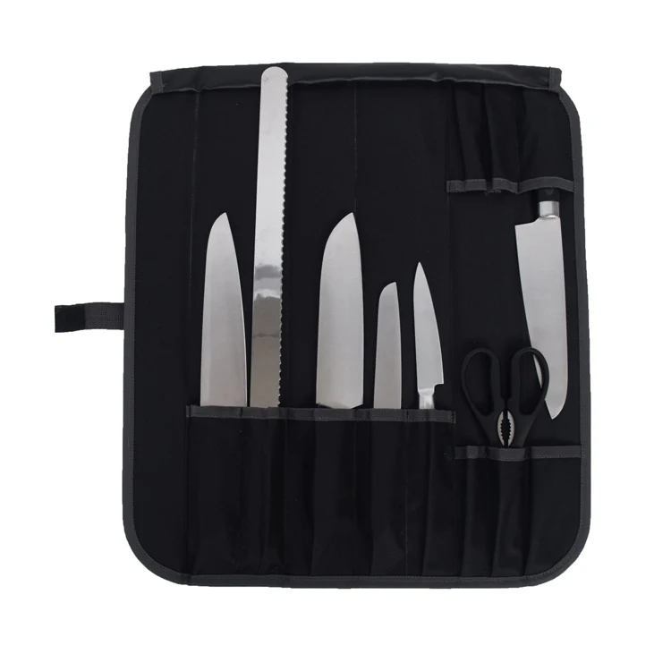Heavy Duty Portable Oxford Knife Storage Tool Roll Bag for Camping BBQ Picnic