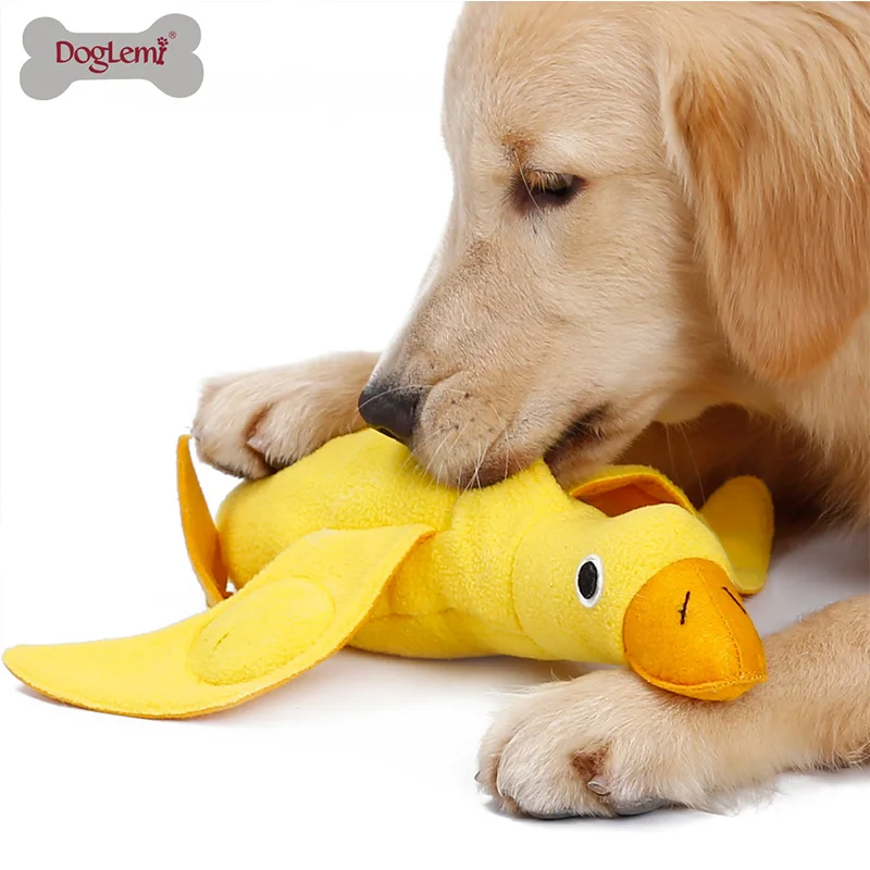 Pet Training Snuffle Dog Toys IQ Pet Treat Ball Food Dispensing Duck Pet Plush Toy
