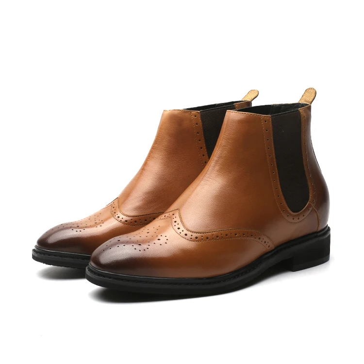 Новые поступления мужских ботинок C & F, увеличивающие рост, высокие ботинки, обувь со скрытым каблуком, кожаные ботинки для мужчин