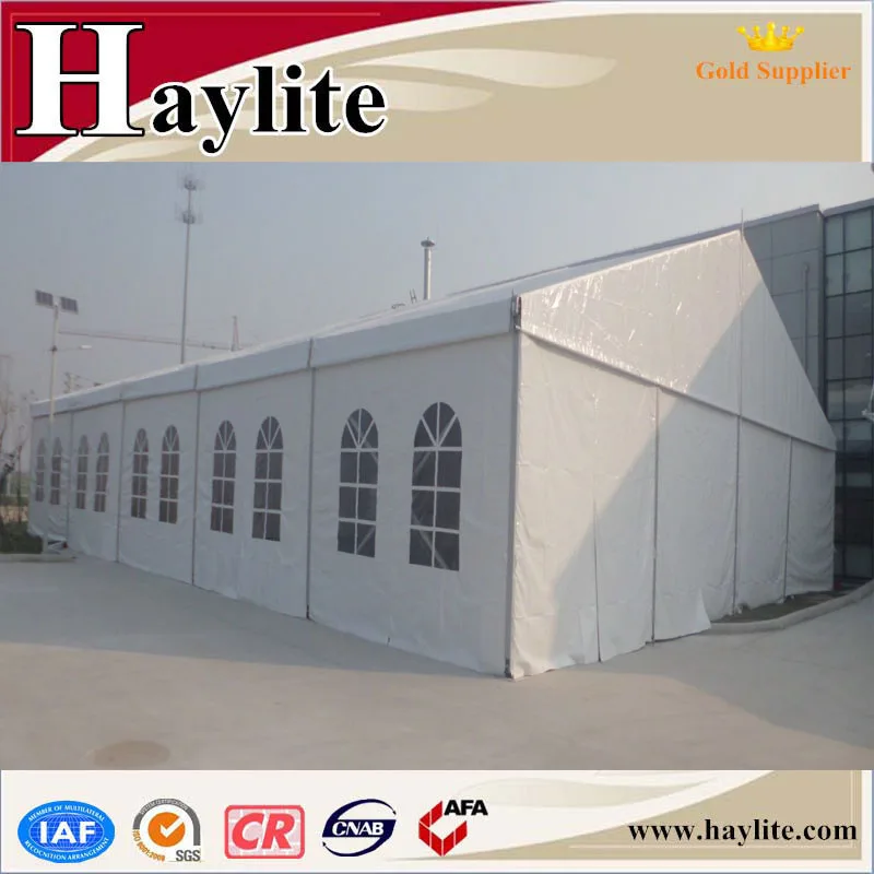 Large outdoor industrial or farm warehouse storage tent