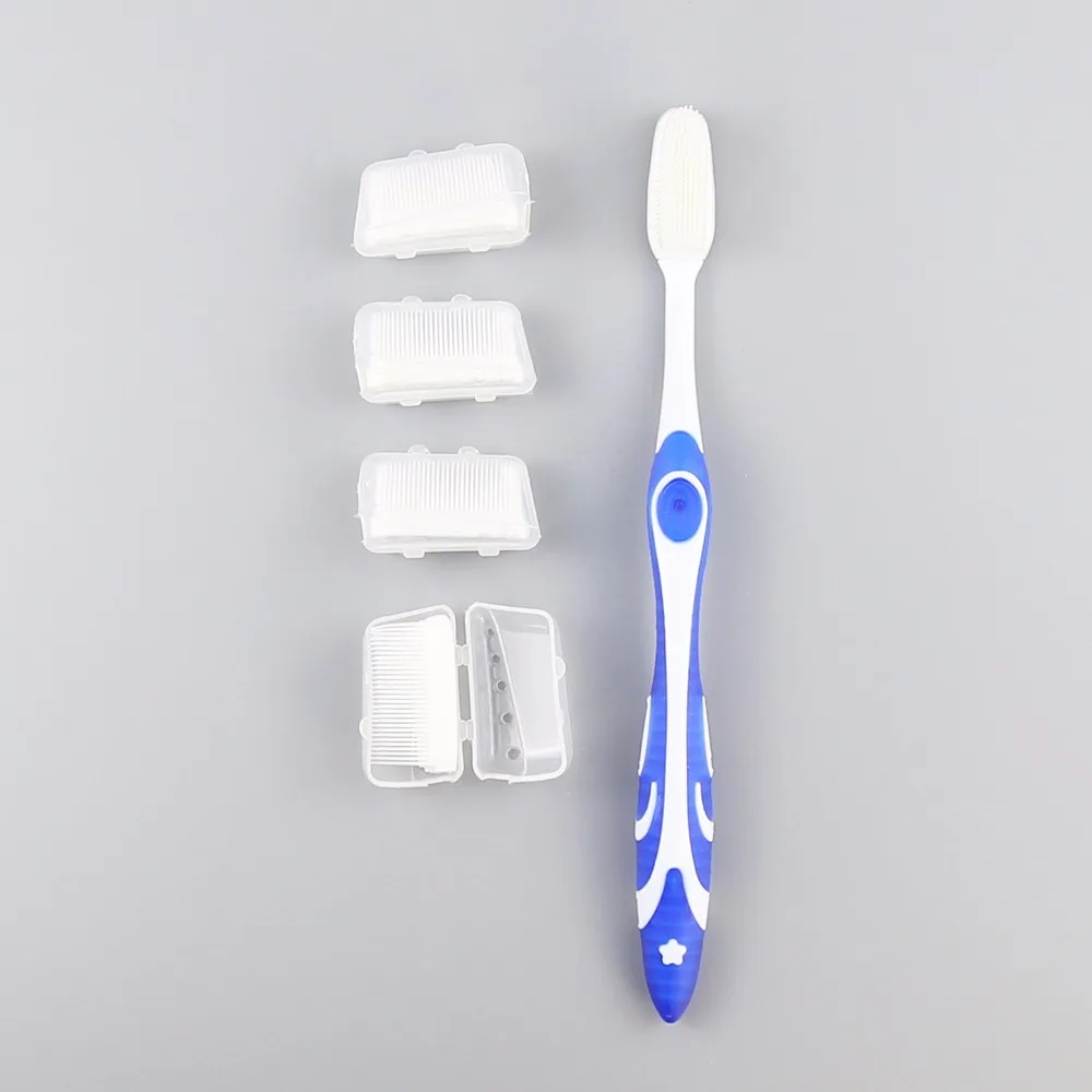 adult toothbrush with removable soft nano bristle head or replaceable tooth brush head from yangzhou China