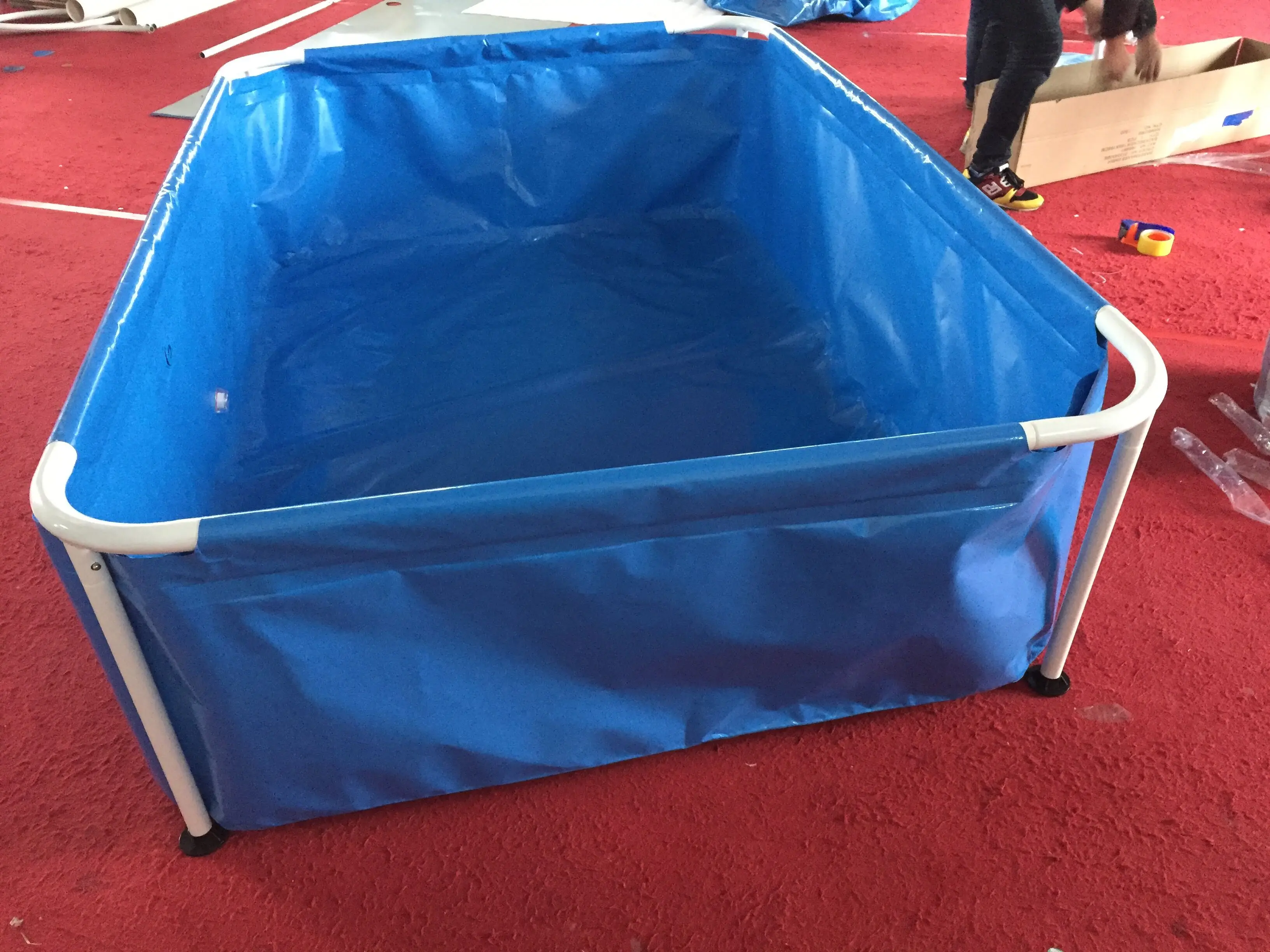 2000l rectangular galvanized steel frame fish tank pool