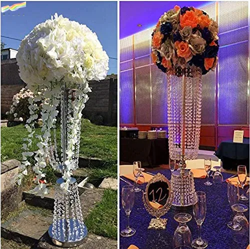 Hot Selling Crystal Centerpiece Wedding Backdrop Flower vase Candleholder Table Stand Road Lead Decoration