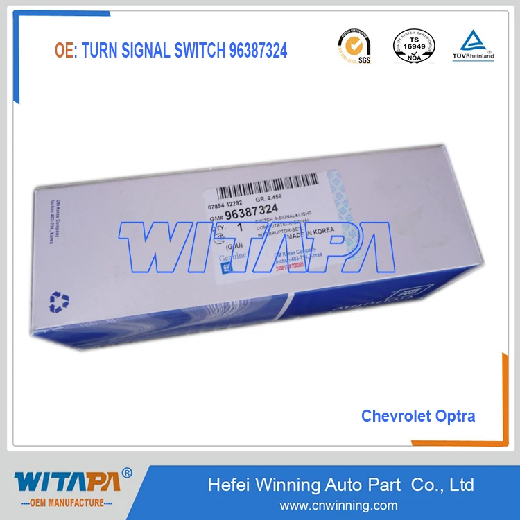 manufacture top quality car spare parts turn signal switch 96387324 used for GM Chevrolet Optra 1.6L